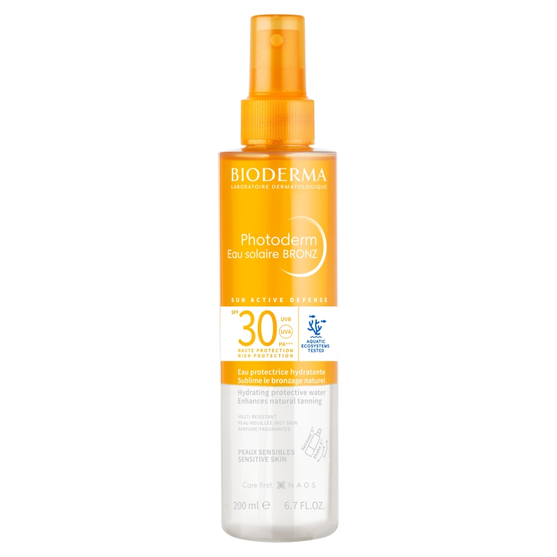 Bioderma Photoderm Eau Solaire Bronz dwufazowa woda, SPF 30, 