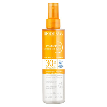 Bioderma Photoderm Eau Solaire Bronz, dwufazowa woda, SPF 30,