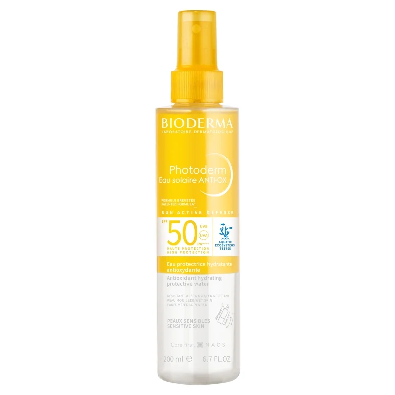 Bioderma Photoderm Eau Solaire Anti-Ox dwufazowa woda ochronna, SPF 50+ , 200 ml