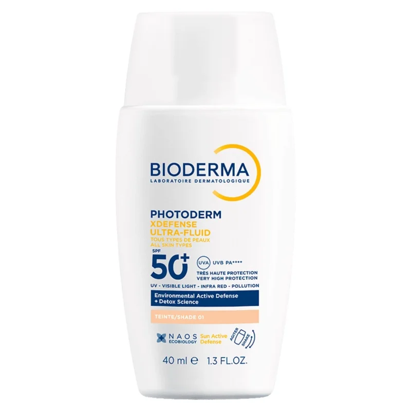 Bioderma Photoderm Xdefense Ultra-Fluid ultralekki fluid, SPF 50+, kolor 01, 40 ml