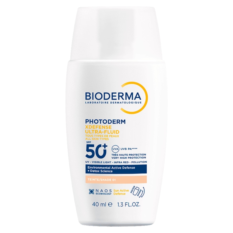 Bioderma Photoderm Xdefense Ultra-Fluid, ultralekki fluid, SPF 50+, kolor 01, 40 ml