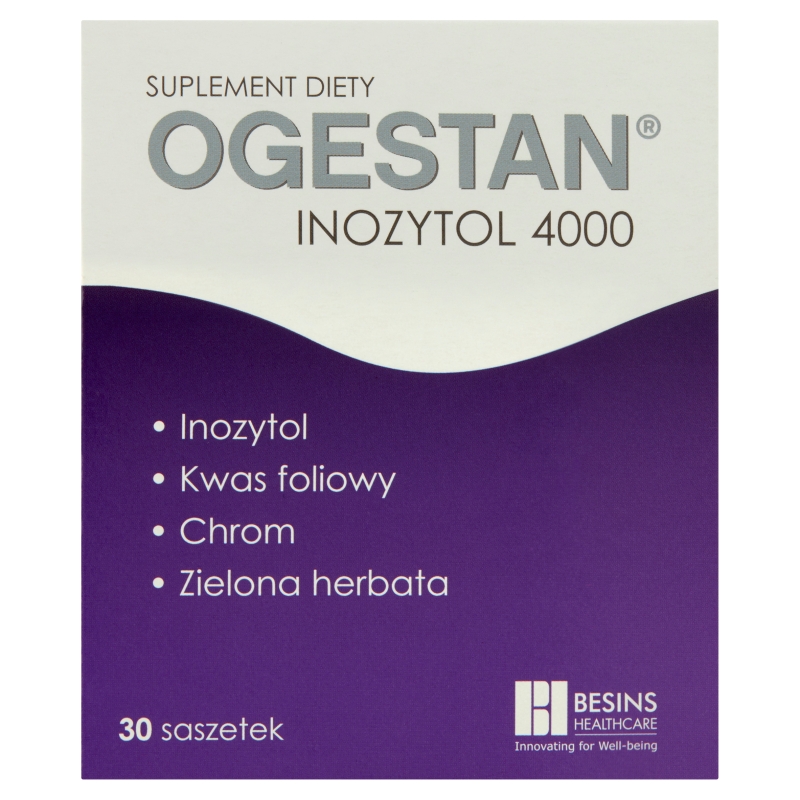 Ogestan Inozytol 4000  saszetki ze składnikami uzupełniającymi codzienną dietę osób dorosłych, 30 szt.