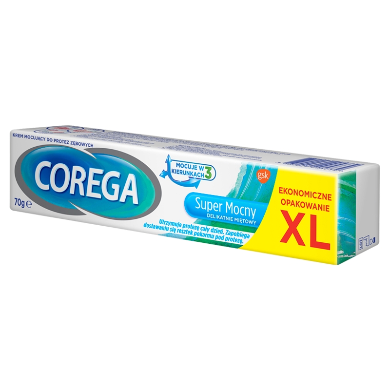 Corega Extra Strong, krem mocujący do protez bez cynku, 70 g