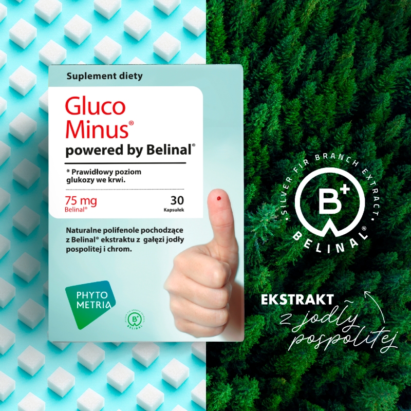 Gluco Minus, kapsułki ze składnikami wspomagającymi prawidłowy poziom glukozy we krwi, 30 szt.
