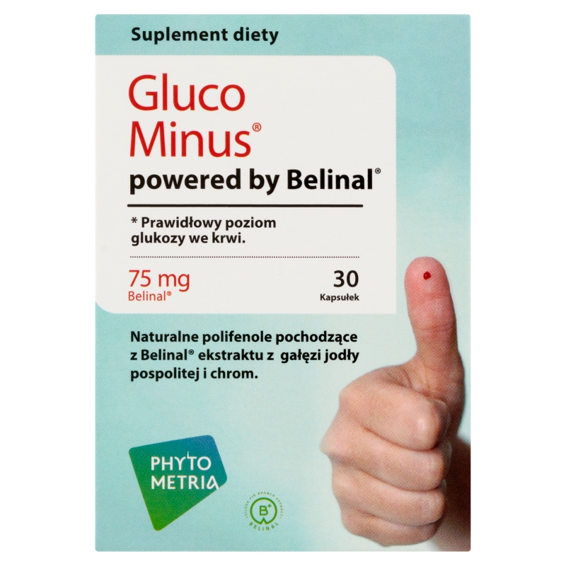 Gluco Minus, kapsułki ze składnikami wspomagającymi prawidłowy poziom glukozy we krwi, 30 szt.
