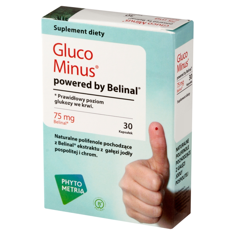 Gluco Minus, kapsułki ze składnikami wspomagającymi prawidłowy poziom glukozy we krwi, 30 szt.