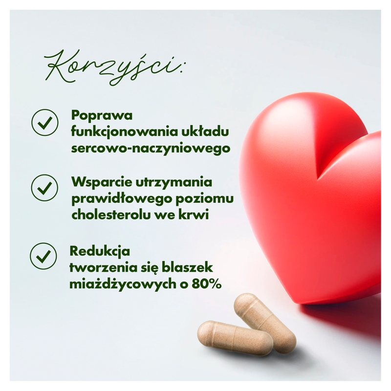 Cardio Cholesterol, kapsułki ze składnikami na utrzymanie odpowiedniego poziomu cholesterolu, 30 szt.