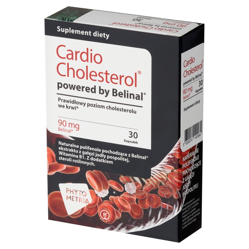 Cardio Cholesterol, kapsułki ze składnikami na utrzymanie odpowiedniego poziomu cholesterolu, 30 szt.