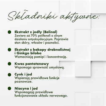 Brain Concentration, kapsułki ze składnikami wspomagającymi funkcje poznawcze i sprawność umysłową, 30 szt.