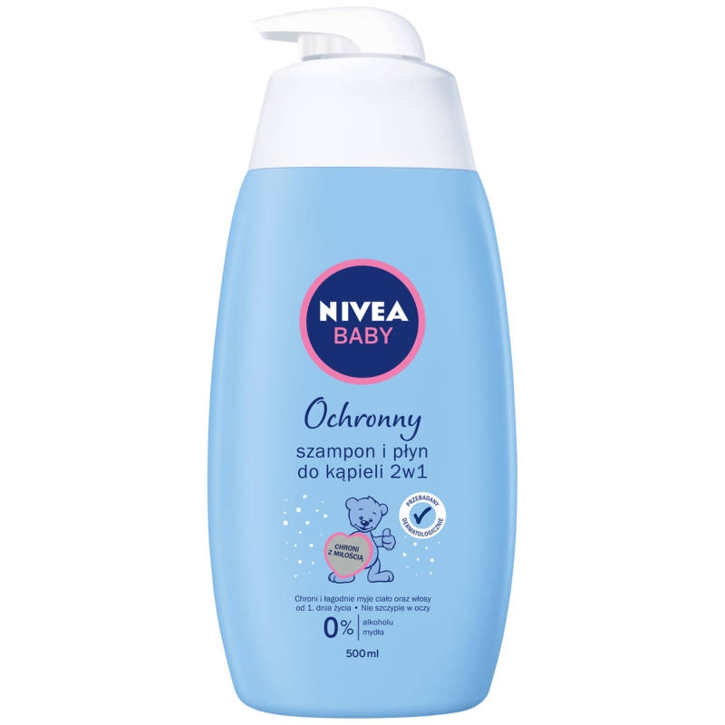 Nivea Baby , szampon ochronny i płyn do kąpieli 2w1, 500 ml