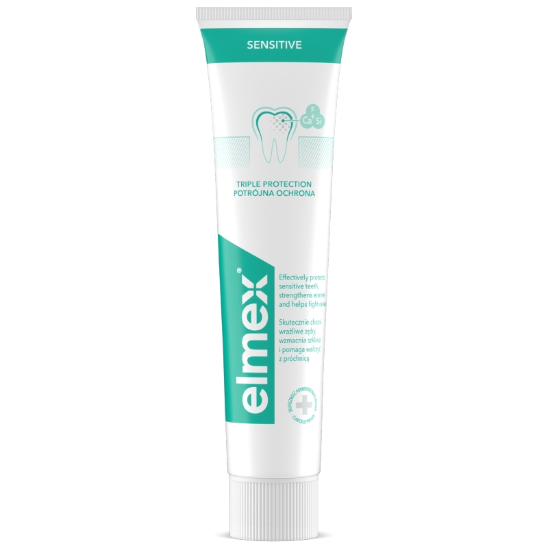 Elmex Sensitive, pasta ochraniająca odsłonięte szyjki zębowe przed próchnicą i nadwrażliwością, tuba 75 ml