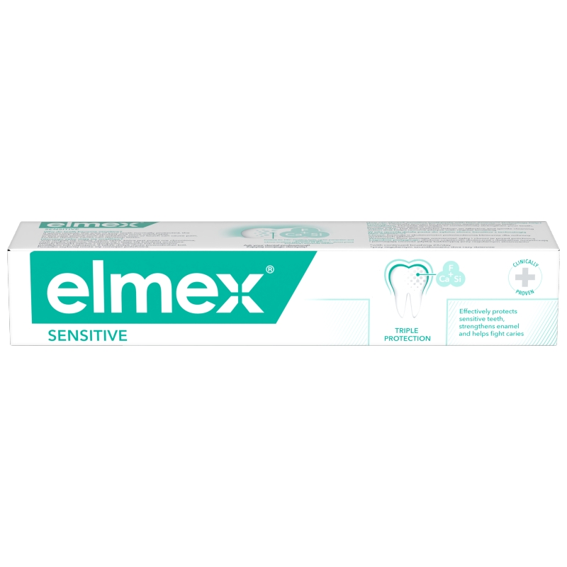 Elmex Sensitive, pasta ochraniająca odsłonięte szyjki zębowe przed próchnicą i nadwrażliwością, tuba 75 ml