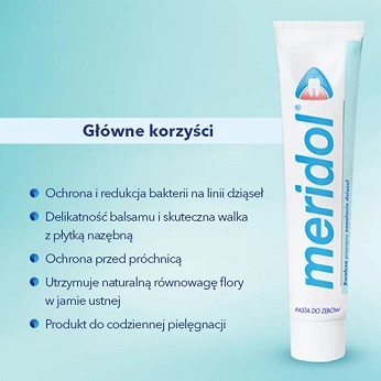 Meridol, pasta wspomagająca regenerację podrażnionych dziąseł, tuba 75 ml
