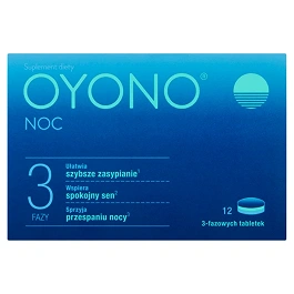 Oyono Noc tabletki ze składnikami poprawiającymi komfort snu, 12 szt.