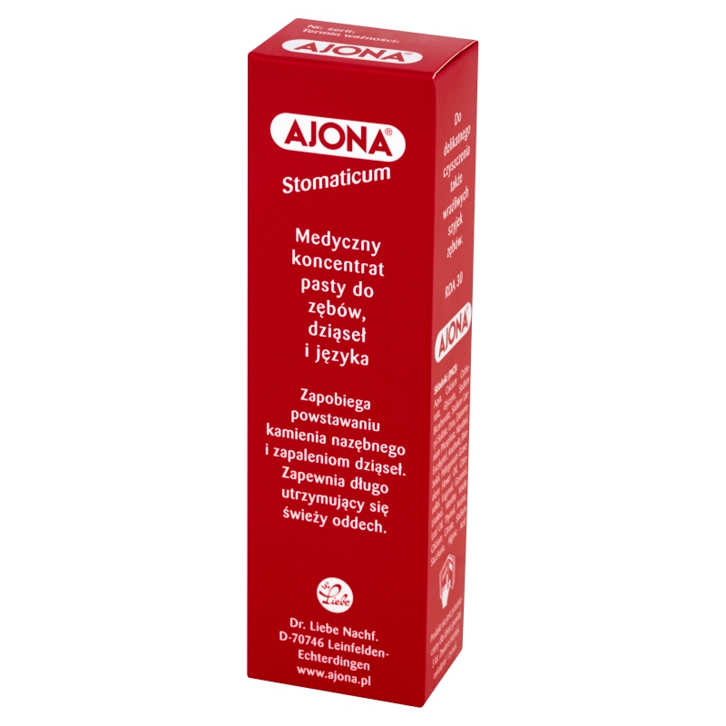 Ajona Stomaticum, pasta do zębów na krwawienia i stany zapalne dziąseł, tuba 25 ml