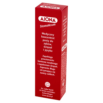 Ajona Stomaticum, pasta do zębów na krwawienia i stany zapalne dziąseł, tuba 25 ml