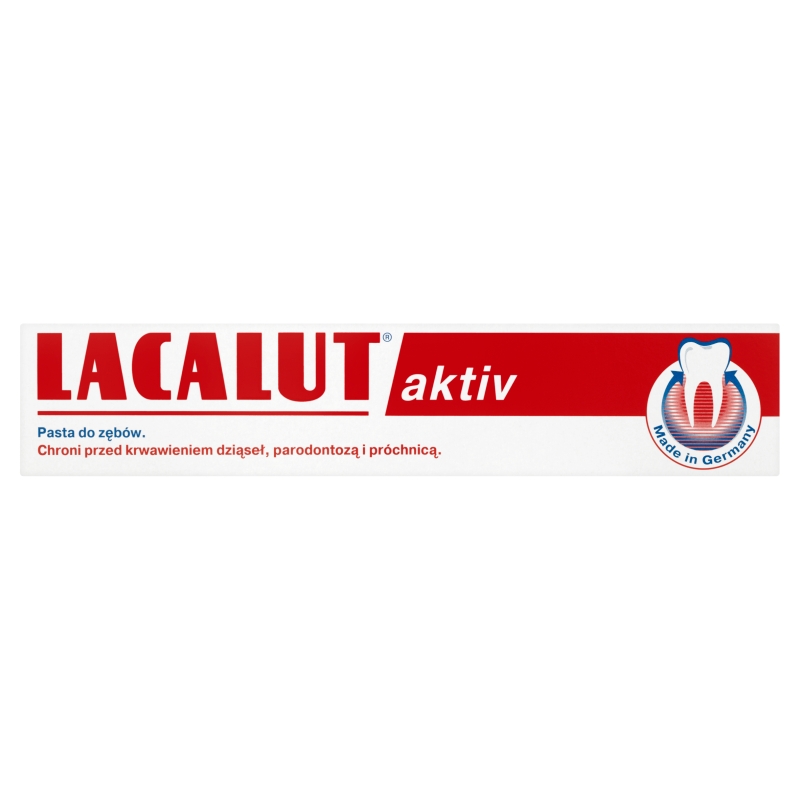 Lacalut Aktiv  pasta do zębów chroniąca przed krwawieniem dziąseł i paradontozą, 75 ml