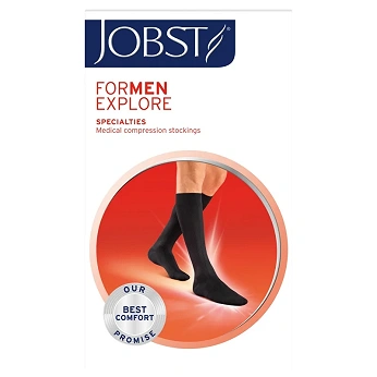 JOBST ForMen Explore, podkolanówki uciskowe dla mężczyzn CCL1 grantowe, rozmiar 2, 1 para