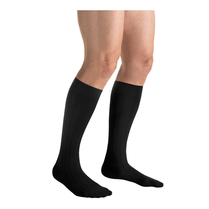 JOBST ForMen Explore, podkolanówki uciskowe dla mężczyzn CCL1 czarne, rozmiar 5, 1 para