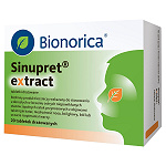 Sinupret extract tabletki wspomagające w ostrych i przewlekłych stanach zapalnych zatok, 20 szt.