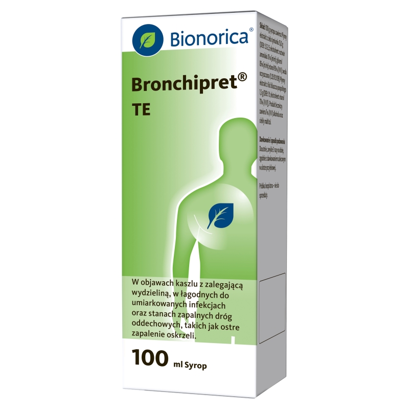 Bronchipret TE, syrop na kaszel mokry i zapalenie dróg oddechowych, butelka 100 ml