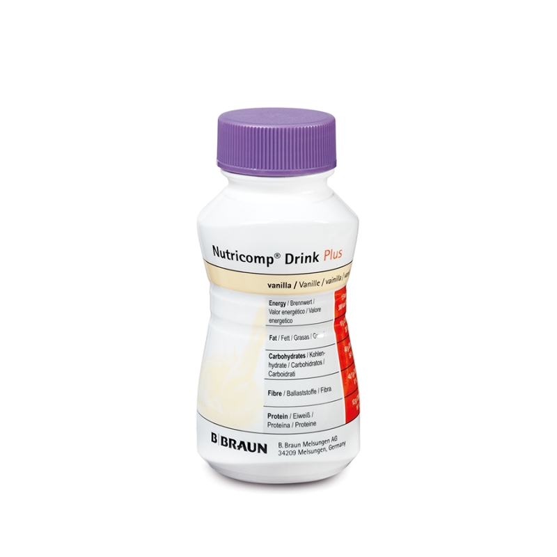 Nutricomp Drink Plus, smak waniliowy, 4 x 200 ml