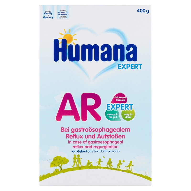 Humana AR , proszek dla niemowląt w przypadku refluksu żołądkowo-przełykowego i ulewań, 400 g
