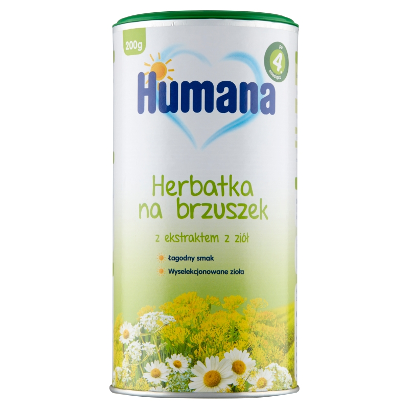 Humana Herbatka Na Brzuszek, kompozycja ziół w dolegliwościach przewodu pokarmowego od 4 miesiąca, 200 g