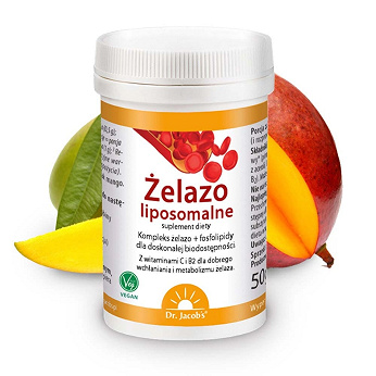 Dr. Jacob’s Żelazo liposomalne, proszek z witaminami C i B2, 64 g