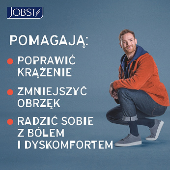 JOBST Travel, podkolanówki uciskowe dla podróżujących 15-20mmHg rozmiar 4 czarne, 1 para