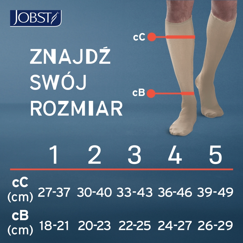 JOBST Travel, podkolanówki uciskowe dla podróżujących 15-20mmHg rozmiar 3 beż, 1 para
