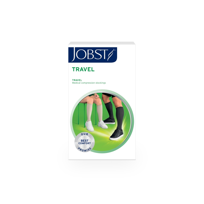 JOBST Travel, podkolanówki uciskowe dla podróżujących 15-20mmHg rozmiar 3 beż, 1 para