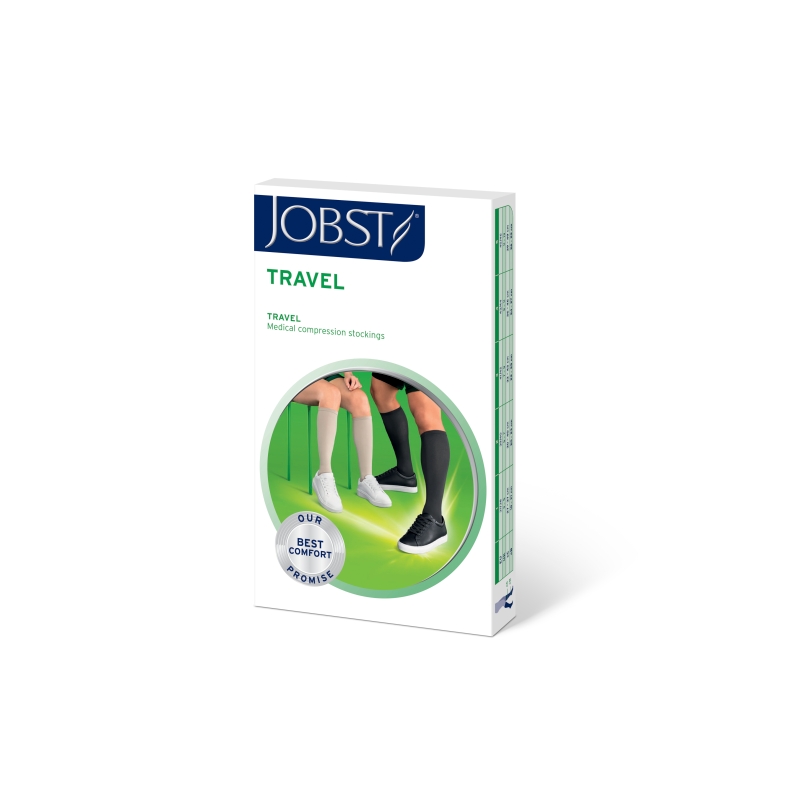JOBST Travel , podkolanówki uciskowe dla podróżujących 15-20mmHg rozmiar 4 beż, 1 para