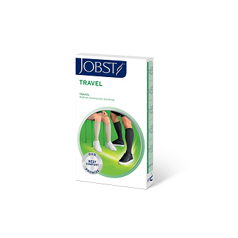 JOBST Travel, podkolanówki uciskowe dla podróżujących 15-20mmHg rozmiar 5 beż, 1 para