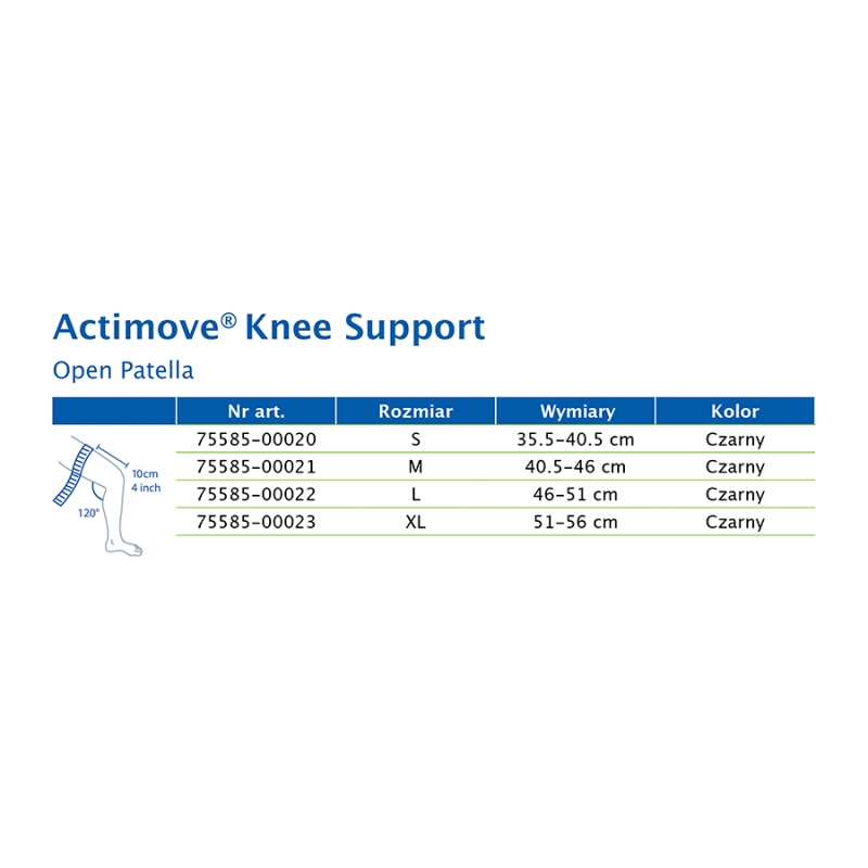 Actimove Sports Edition , orteza stawu kolanowego z odsłoniętą rzepką, rozmiar L, 1 szt.