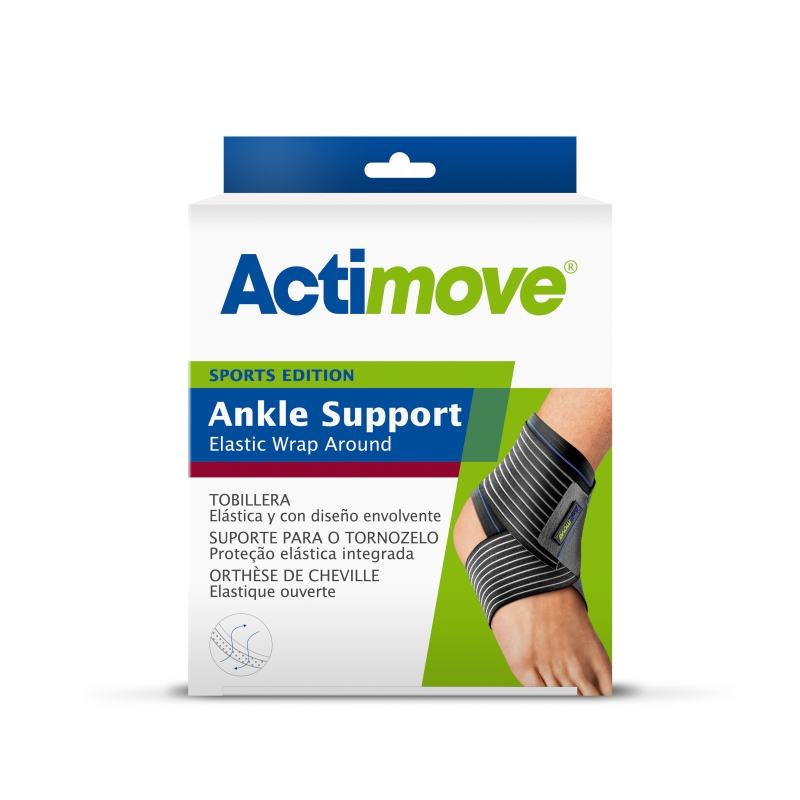 Actimove Sports Edition, stabilizator stawu skokowego z elastycznym pasem do owijania, rozmiar L, 1 szt.