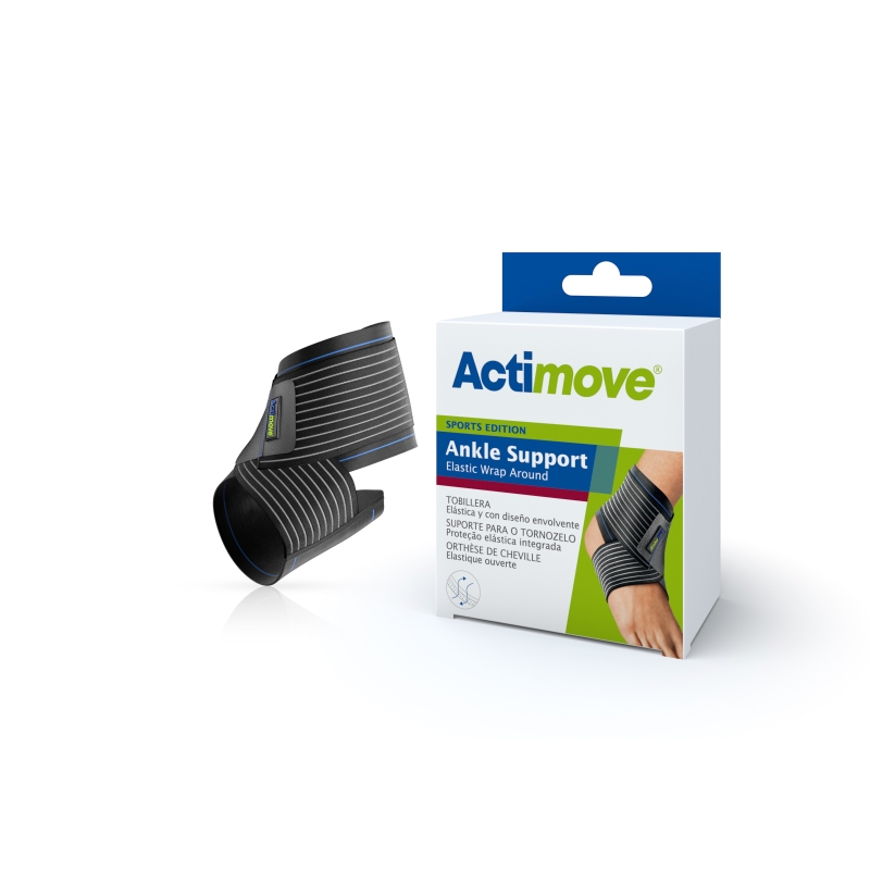 Actimove Sports Edition , stabilizator stawu skokowego z elastycznym pasem do owijania, rozmiar M, 1 szt.