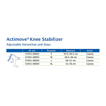 Actimove Sports Edition, orteza stawu kolanowego z regulowaną pelotą, rozmiar M, 1 szt.