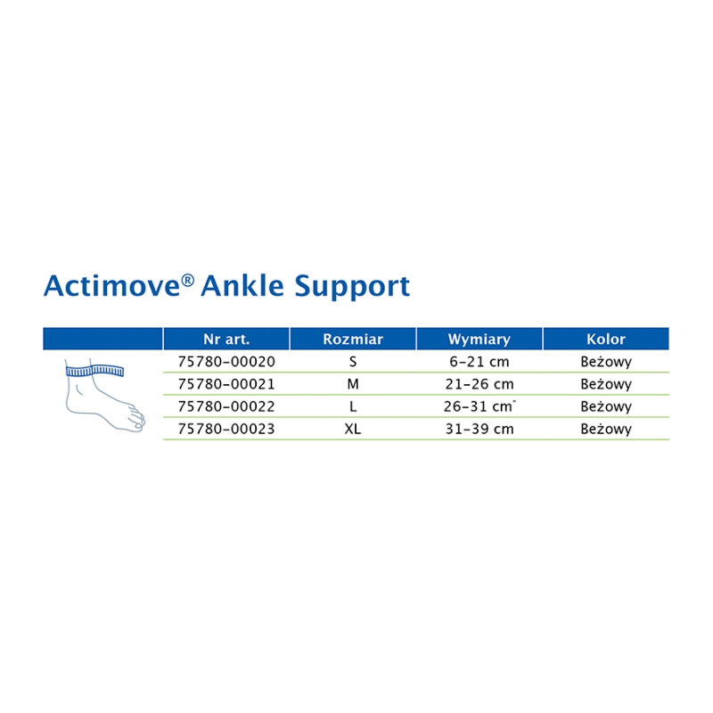 Actimove Ankle Support Ac, opaska stawu skokowego dla osób z zapaleniem stawów, rozmiar L, 1 szt.