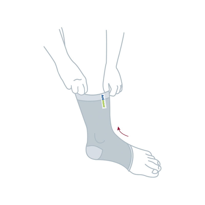 Actimove Ankle Support, opaska stawu skokowego BEIGE M, 1 szt.