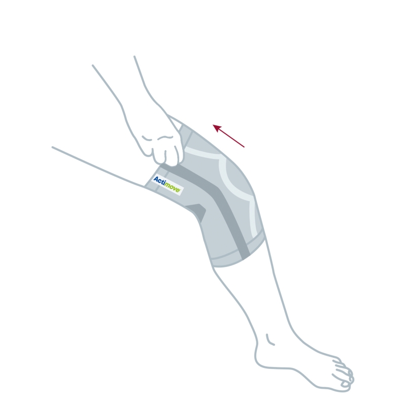 Actimove KNEE SUPPORT CLOSED PATELLA, opaska stabilizująca staw kolanowy z zabudowaną rzepką i 2 fiszbinami, rozmiar XL, 1 szt.