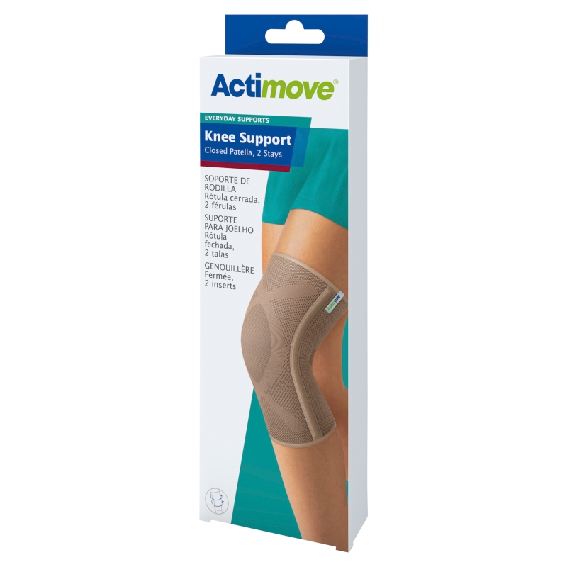 Actimove Everyday Supports, opaska stabilizująca staw kolanowy z zabudowaną rzepką i 2 fiszbinami, rozmiar M, 1 szt.