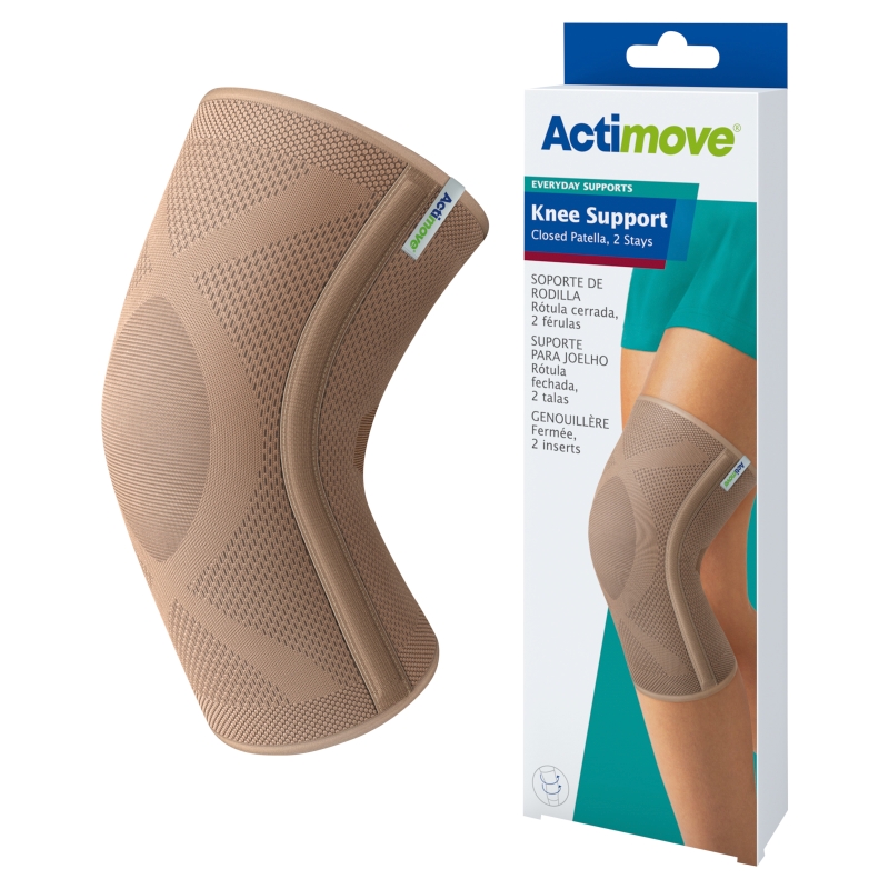 Actimove Everyday Supports, opaska stabilizująca staw kolanowy z zabudowaną rzepką i 2 fiszbinami, rozmiar S, 1 szt.