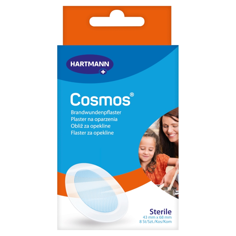 Cosmos  plaster na oparzenia 68 mm x 43 mm, 8 szt.