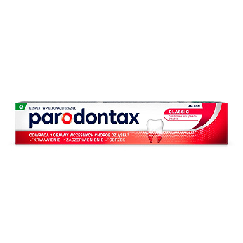 Parodontax Classic, pasta do zębów zapobiegająca krwawieniu dziąseł, tuba 75 ml