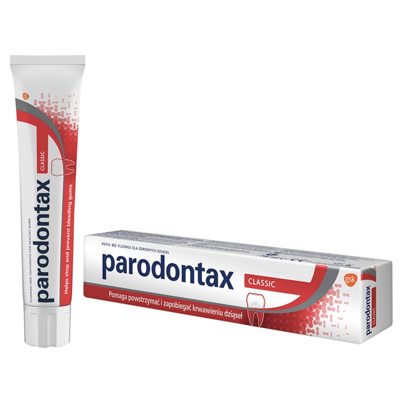 Parodontax Classic, pasta do zębów zapobiegająca krwawieniu dziąseł, tuba 75 ml