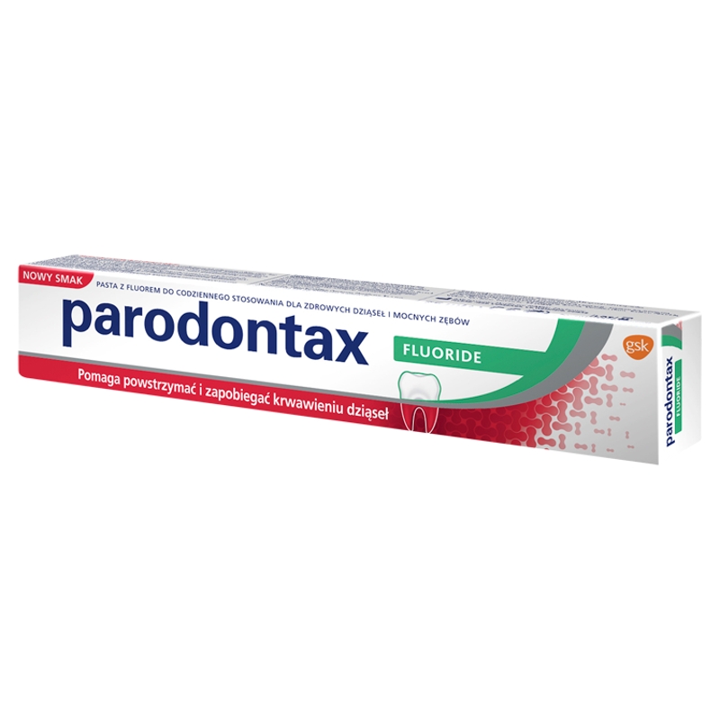 Parodontax Fluoride, pasta do zębów zapobiegająca krwawieniu dziąseł, tuba 75 ml