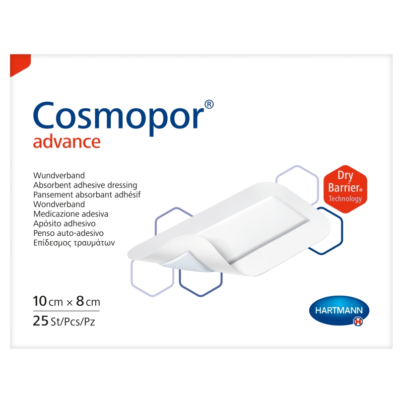 COSMOPOR ADVANCE opatrunek jałowy 10 cm x 8 cm, 25 szt.