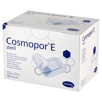 COSMOPOR E , opatrunek jałowy 7,2 x 5 cm, 50 szt.