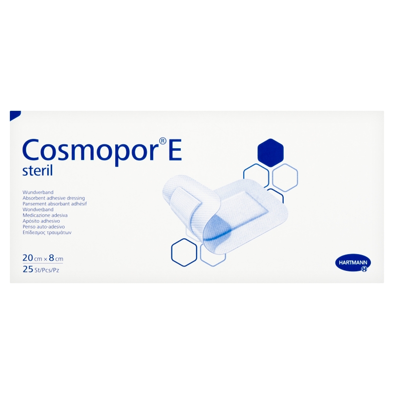 COSMOPOR E  opatrunek jałolwy 20 x 8 cm, 25 szt.